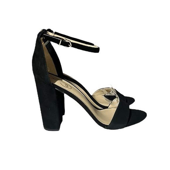 🌻NEW NWOT Sam Edelman Black Suede Leather "Yaro" Block Heel Sandals Size 10 - Picture 2 of 11